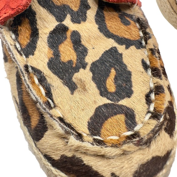 Sam Edelman | Women | Sebastian Leather Fur Leopard Slip On Boat Shoes | 6 M - Picture 9 of 13